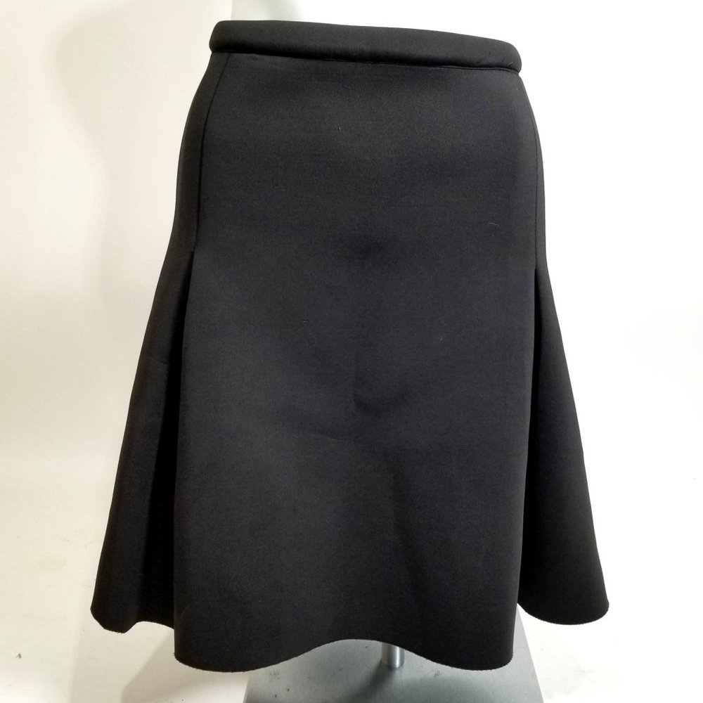 Allen B Schwartz Skater Skirt XL Black Twirl Flow Zipper Gothic Punk Alt Cosplay